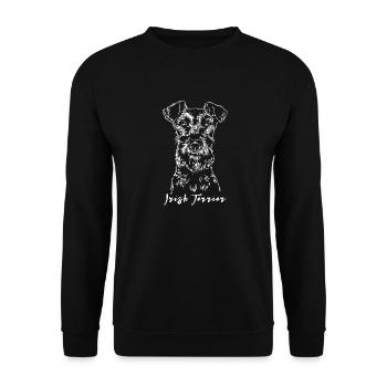 Portrait d'un chien de Wilsign's Irish Portrait - Sweat-shirt Unisexe - noir - Devant - Alina (178cm) & Michal (187cm)