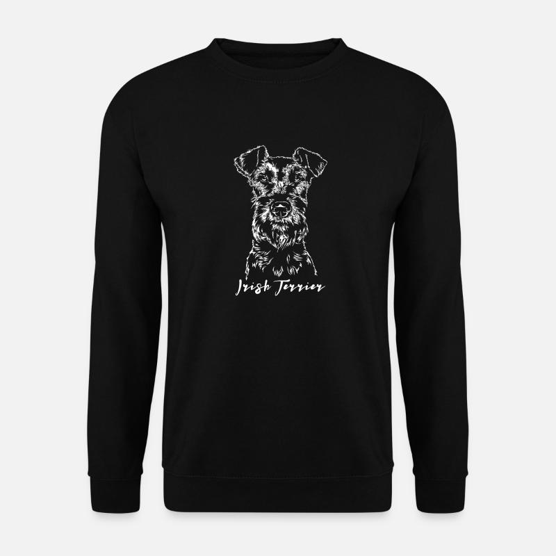 IRISH TERRIER Portrait Wilsigns Hunde Geschenk - Unisex Pullover - Schwarz