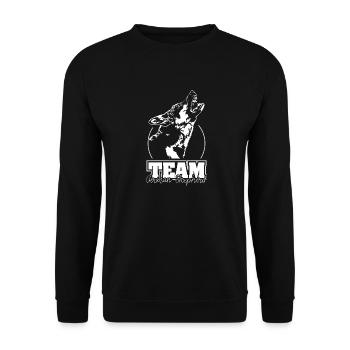 TEAM German Shepherd IGP Dog Sports Wilsigns - Unisex Sweatshirt - black - Front - Alina (178cm) & Michal (187cm)