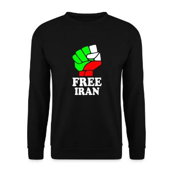Free iran - Unisex Sweatshirt - black - Front - Alina (178cm) & Michal (187cm)