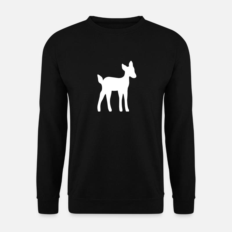 Rehkitz Rehkind Reh Silhouette Geschenk - Unisex Pullover - Schwarz