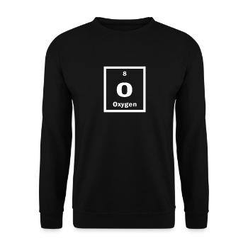 Oxygen O Periodic Table of Elements Science - Unisex Sweatshirt - black - Front - Alina (178cm) & Michal (187cm)