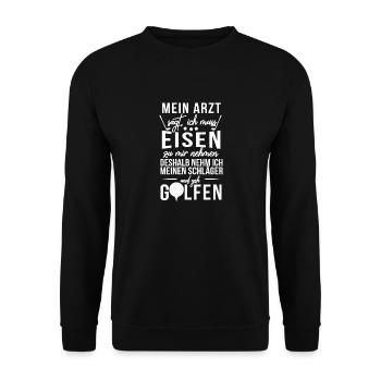 Golfen Golfer - Unisex Pullover - Schwarz - Vorne - Alina (178cm) & Michal (187cm)