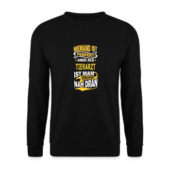 TIERARZT - Unisex Pullover - Schwarz - Vorne - Alina (178cm) & Michal (187cm)