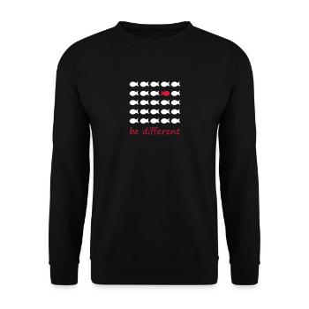 Be different - Unisex Sweatshirt - black - Front - Alina (178cm) & Michal (187cm)