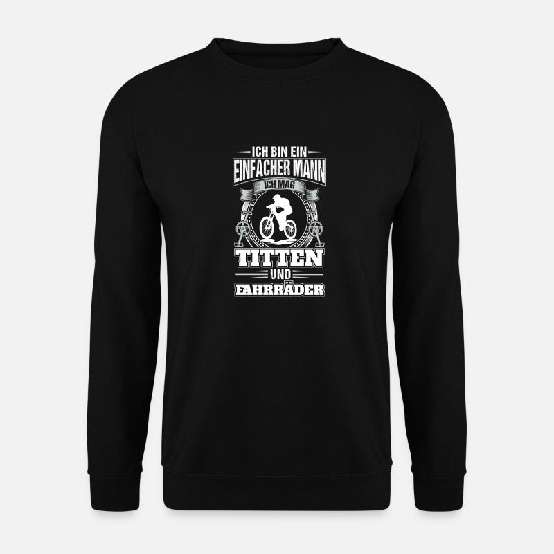Titten und Fahrräder - Unisex Pullover - Schwarz