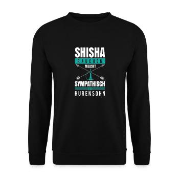 Shisha Sympathisch - Unisex Pullover - Schwarz - Vorne - Alina (178cm) & Michal (187cm)