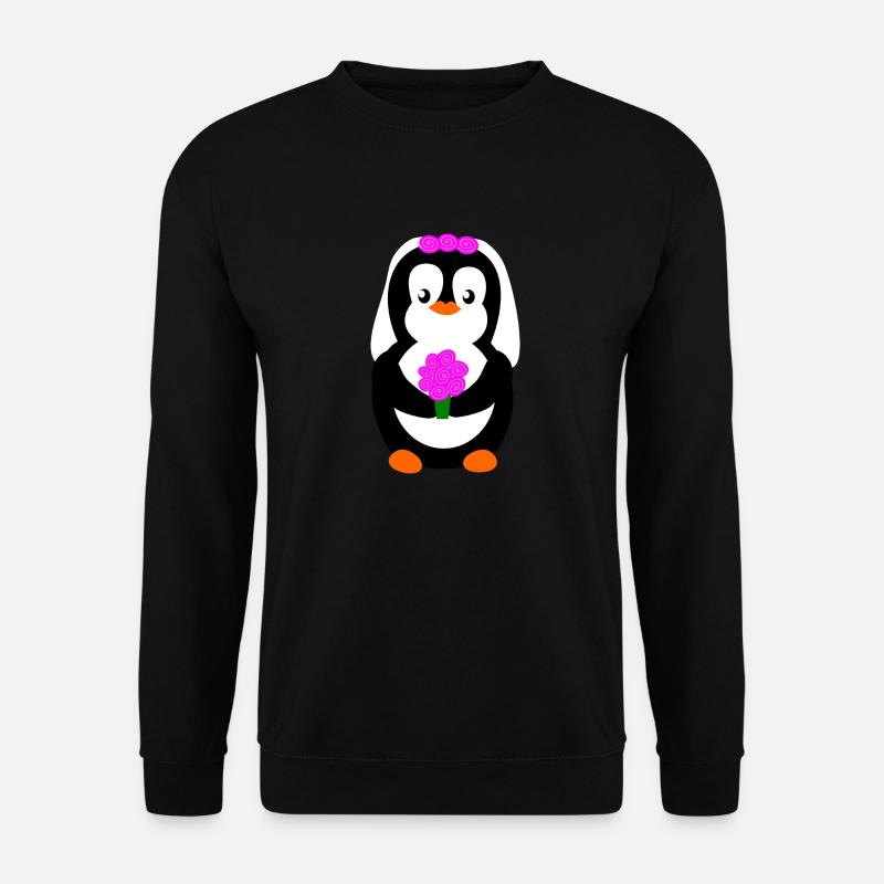 pengiun bride - Unisex Sweatshirt - black