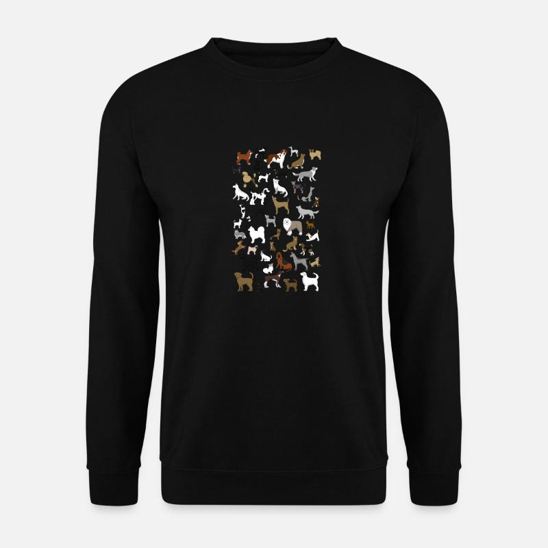 Viele Hunde Pixel - Unisex Pullover - Schwarz