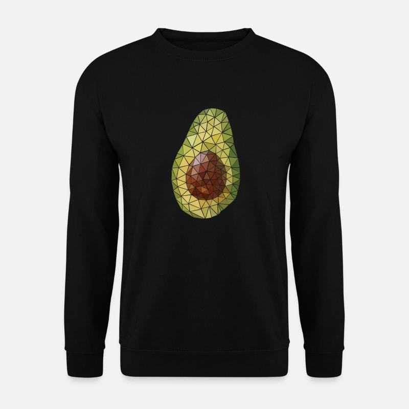 Avocado (Polygon Style) - Unisex Pullover - Schwarz