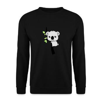 sweet_koala_002 - Sweat-shirt Unisexe - noir - Devant - Alina (178cm) & Michal (187cm)