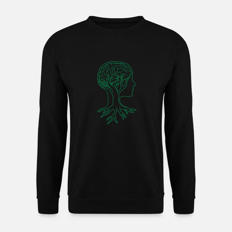 Brain tree human - Unisex Sweatshirt - black