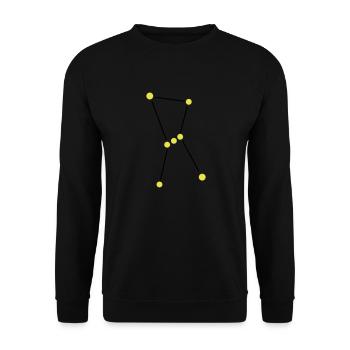 Star constellation Orion - Unisex Sweatshirt - black - Front - Alina (178cm) & Michal (187cm)