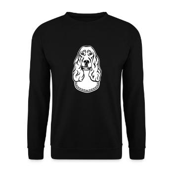 Cocker Spaniel - Sweat-shirt Unisexe - noir - Devant - Alina (178cm) & Michal (187cm)