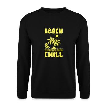 Beach & Rest - Unisex Sweatshirt - black - Front - Alina (178cm) & Michal (187cm)