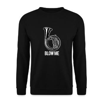 BLOW TRUMPET w - Unisex Sweatshirt - black - Front - Alina (178cm) & Michal (187cm)