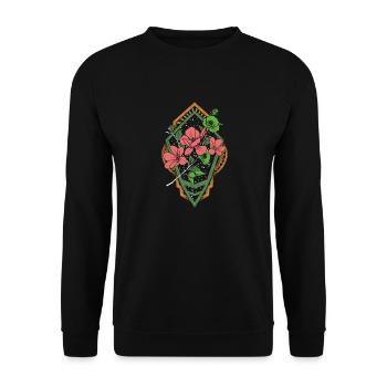 Persian dream flower - Unisex Sweatshirt - black - Front - Alina (178cm) & Michal (187cm)