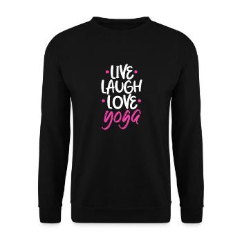 Design de yoga pour les fans de yoga - Sweat-shirt Unisexe - noir - Devant - Alina (178cm) & Michal (187cm)