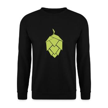 Houblon simple - Sweat-shirt Unisexe - noir - Devant - Alina (178cm) & Michal (187cm)