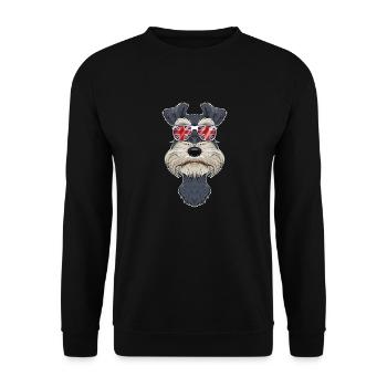 Lunettes de soleil miniatures Schnauzer UK I Deutsch Flag - Sweat-shirt Unisexe - noir - Devant - Alina (178cm) & Michal (187cm)