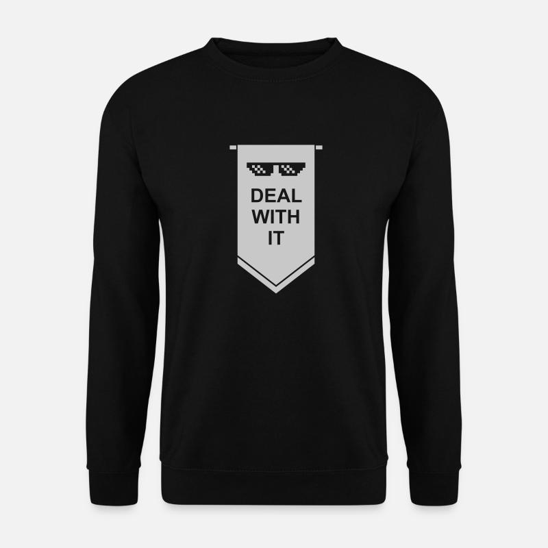 Banner Deal with it - Unisex Sweatshirt - black