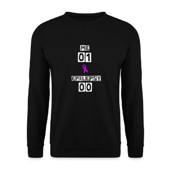 Me: 1, Epilepsy: Nil! - Unisex Sweatshirt - black - Front - Alina (178cm) & Michal (187cm)