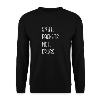 computer statement anonymous hacker - Unisex Sweatshirt - black - Front - Alina (178cm) & Michal (187cm)