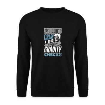 Motoneige Motoneige Je fais au hasard - Sweat-shirt Unisexe - noir - Devant - Alina (178cm) & Michal (187cm)