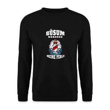 BÜSUM NORTH SEA MY PEARL - Unisex Sweatshirt - black - Front - Alina (178cm) & Michal (187cm)