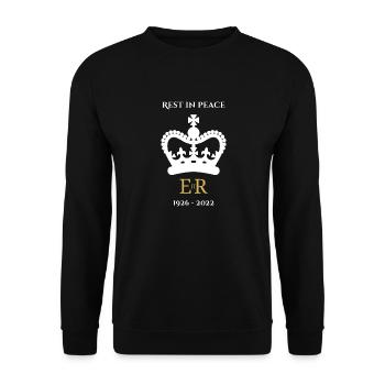 Queen Elizabeth II RIP - Unisex Sweatshirt - black - Front - Alina (178cm) & Michal (187cm)
