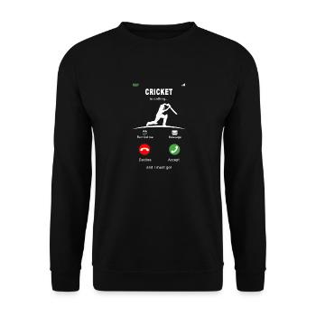 Le cricket appelle - Sweat-shirt Unisexe - noir - Devant - Alina (178cm) & Michal (187cm)