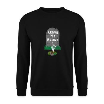 Leave Me Alone, Antisocial Skeleton - Unisex Sweatshirt - black - Front - Alina (178cm) & Michal (187cm)