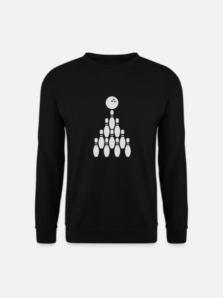 Design Bowling Kegeln Ball - Unisex Pullover - Schwarz