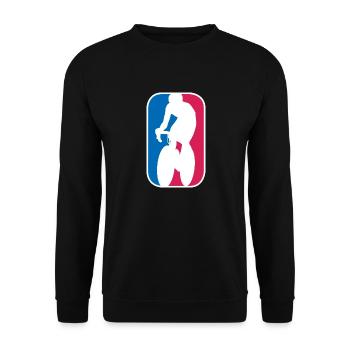 Gravel Bike Logo Rennrad Fahrrad lustige Geschenk - Unisex Pullover - Schwarz - Vorne - Alina (178cm) & Michal (187cm)