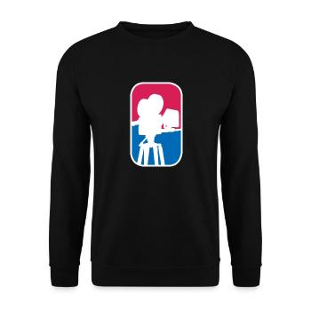 Film Video Kamera Fotograf lustiges Geschenk - Unisex Pullover - Schwarz - Vorne - Alina (178cm) & Michal (187cm)