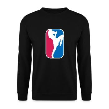 Kampfsport Kämpfer Kickboxen lustige Geschenk - Unisex Pullover - Schwarz - Vorne - Alina (178cm) & Michal (187cm)