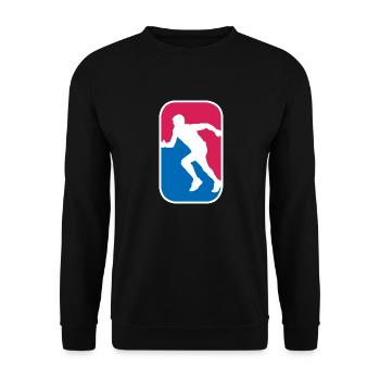 Rennen Laufen Marathon Sprint lustige Geschenk - Unisex Pullover - Schwarz - Vorne - Alina (178cm) & Michal (187cm)