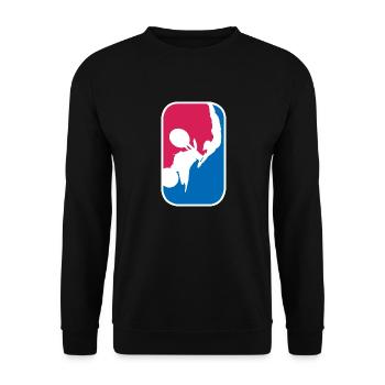 Motocross Motorrad Motorsport stunt Geschenk - Unisex Pullover - Schwarz - Vorne - Alina (178cm) & Michal (187cm)