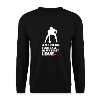 J’adore le football américain élégant - Sweat-shirt Unisexe - noir - Devant - Alina (178cm) & Michal (187cm)