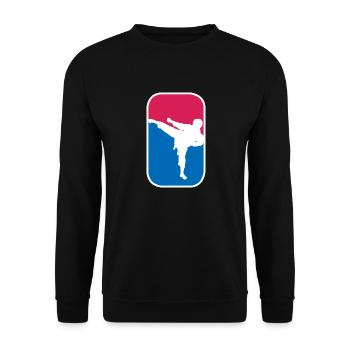 Kampfsport Kämpfer Karate Judo lustige Geschenk - Unisex Pullover - Schwarz - Vorne - Alina (178cm) & Michal (187cm)