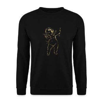 Engel - Unisex Pullover - Schwarz - Vorne - Alina (178cm) & Michal (187cm)