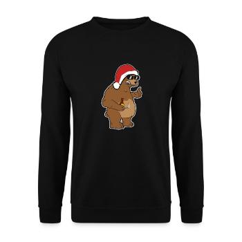 Christmas Christmas Party Santa Claus Funny - Unisex Sweatshirt - black - Front - Alina (178cm) & Michal (187cm)