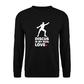 Discus - Unisex Sweatshirt - black - Front - Alina (178cm) & Michal (187cm)