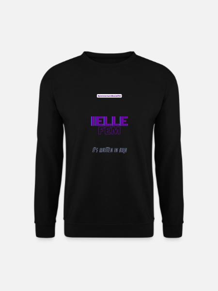 #pronounsarebeautiful ielle/fem - Sweat-shirt Unisexe - noir