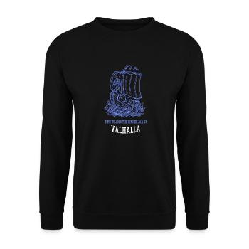 Il est temps de rejoindre l’Einherjar du Valhalla Viking - Sweat-shirt Unisexe - noir - Devant - Alina (178cm) & Michal (187cm)