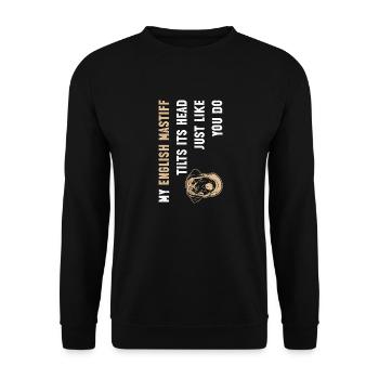 Mastiff Chien Vieux Mastiff anglais - Sweat-shirt Unisexe - noir - Devant - Alina (178cm) & Michal (187cm)