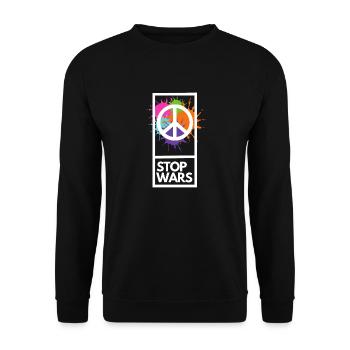 Stop Wars #2 - Sweat-shirt Unisexe - noir - Devant - Alina (178cm) & Michal (187cm)