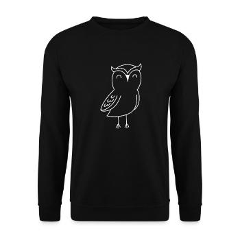 Cute Owl Forest Animal Wilderness Owls - Unisex Sweatshirt - black - Front - Alina (178cm) & Michal (187cm)