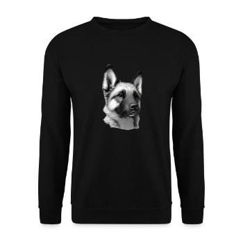 Dog Owner German Shepherd Puppy - Unisex Sweatshirt - black - Front - Alina (178cm) & Michal (187cm)