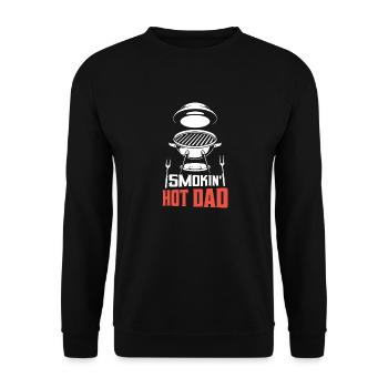 Smokin' Hot Dad Smoker BBQ Grillades - Sweat-shirt Unisexe - noir - Devant - Alina (178cm) & Michal (187cm)